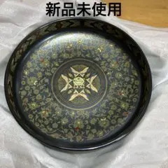 ぎやまん 大皿 花瓶 セット 約35cm ガラス工芸 金彩 銀彩 桜 梅 飾り皿