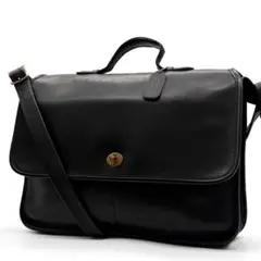 オールドコーチ 2way ビジネスバッグ レザー ターンロック ヴィンテージ 黒