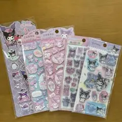 クロミちゃん立体シール5枚セットサンリオ海外公式正規品ウォーターシール硬いシール