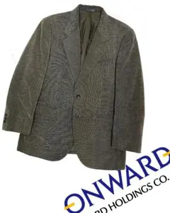 【DORMITORYonward】ウール地テーラードジャケットググレーL寸j32