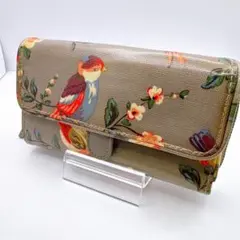 み*な様 【Cath Kidston】長財布 ベージュ 鳥 花柄 総柄 スナップのサムネイル