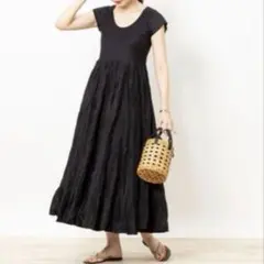 MARIHA マリハ ティアードワンピース ブラック38size - メルカリ