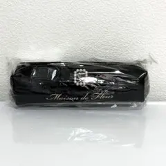 【新品】メゾンドフルールパールビジュー合皮リボンペンケースブラックのサムネイル