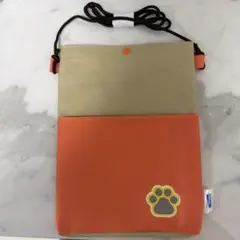 犬用お散歩バッグ オレンジとベージュ