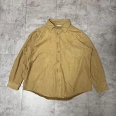 00's vintage フェイクスエード シャツ オーバーサイズ キャメルのサムネイル