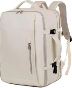 リュック ビジネスリュック レディース 白　リュック 拡張 大容量 4WAY