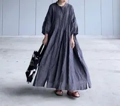 オオカミとフクロウ　フクロウと月の音のアナベル　ワンピース　10部袖