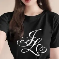 ほぼ新品 GRL 刺繍ロゴTシャツ［sm160］ブラック 黒