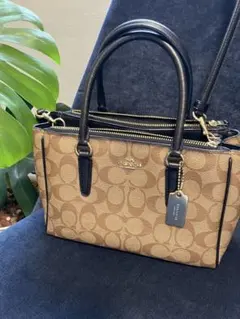 COACH F67027 シグネチャー ハンドバッグ ショルダー 2WAY 美品