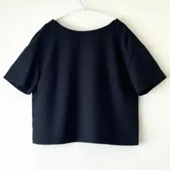 《ADORE》ドライジョーゼットブラウス　バックデザイン　シャツ　黒　38　半袖のサムネイル