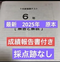 最新原本2025年6年7月度復習テスト サピックス成績報告書付 迅速発送