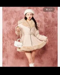 ダーリッチ ファーボリュームフレアコート