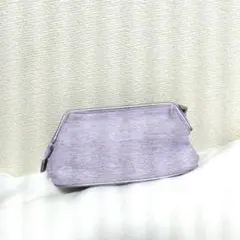 ポーチ　ドーム型　キャンバス　小物入れ　コスメ入れ　化粧品ポーチ　紫のサムネイル