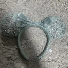 水色スパンコール雪の結晶カチューシャ