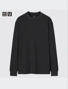 UNIQLO U ブラック ヒートテックコットンクルーネック　長袖　黒