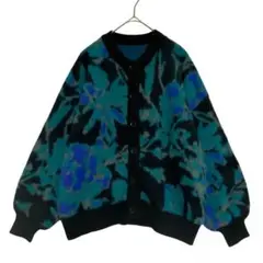 RooM404 花柄起毛ニット　【美品】　M〜L 厚手