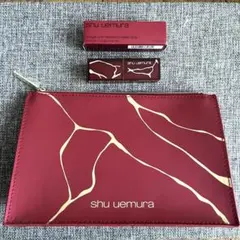【限定品】shu uemura キヌサテン リップ＋ノベルティポーチ