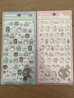 サンリオ　ボンボンドロップシールmini はぴだんぶい　ピンクキティ　2点