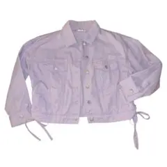 薄紫 クロップドデニムジャケット