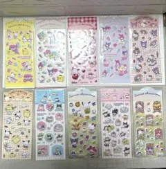 【正規品】シール　まとめ売り　サンリオ　ぷっくりシール　平成レトロ　１０枚