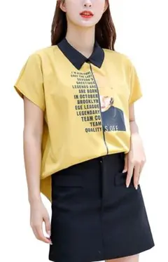 ☘️新品未使用☘️半袖ブラウスTシャツ　XL レディース