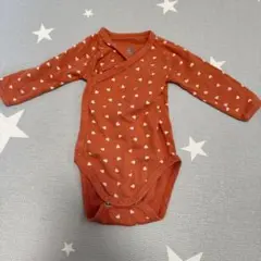 60cm 3M 0ヶ月　3ヶ月　プチバトー　ベビー服　ハート柄ロンパース