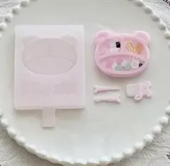 シリコンモールド　レジン 粘土ハンドメイドパーツ　 封入 熊弁当箱