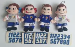 不二家 ペコちゃん サッカー日本代表 ぬいぐるみ 4体セット - メルカリ