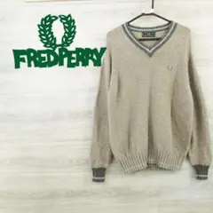 FRED PERRY イタリア製＜ウール Vネックニット＞M1695s