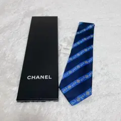【新品タグ付】CHANEL ネクタイ 舵柄 ネイビー シルク100% イタリア製