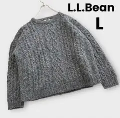 L.L.Bean ケーブルニットセーター L グレー