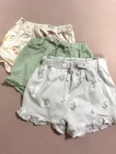 80am 花柄 フリル 付きショートパンツ セット
