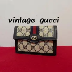 美品 極希少！gucci シェリーライン 財布 コインケース オールドグッチ