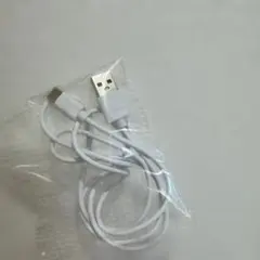 ホワイト USB Type-A to Micro-B ケーブル　約100cm