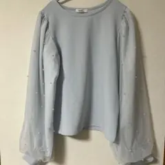 earth music&ecology ライトブルー長袖トップス