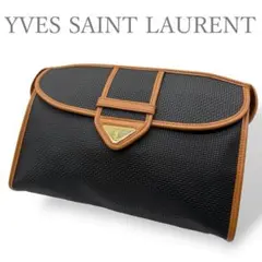 廃盤　極美品　イヴサンローラン YSL クラッチバッグ　三角ロゴ　ヴィンテージ
