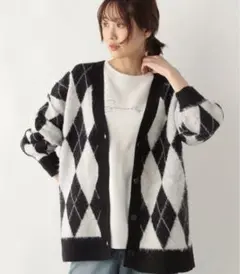 グローバルワークフワフワHug me柄カーディガン