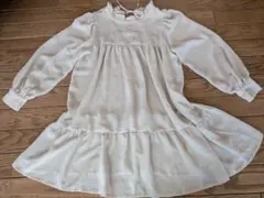 【レトロガール】パフスリーブ チュニックワンピース F