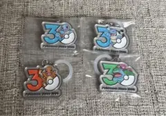 【新品】ポケモン 30周年メタルチャームマスコット　4個セット