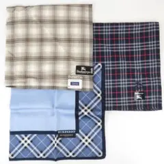500 BURBERRY バーバリー ハンカチ 3点セット ノバチェック