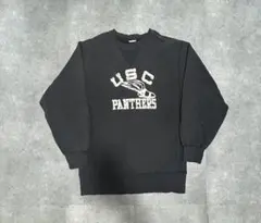 90s リバースウィーブ USC PANTHERS カレッジ　ブラック フェード