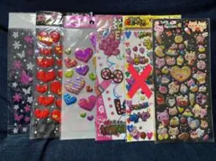 【平成レトロ】カラフルなシール6セット シールまとめ売り