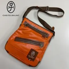 CASTELBAJAC オレンジ レザー　メンズ　ショルダーバッグ