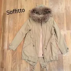 ☆Soffitto☆　リアルファー　レディースモッズコート