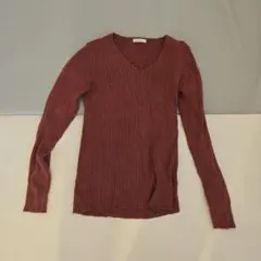 URBAN RESEARCH リブ編みVネック長袖