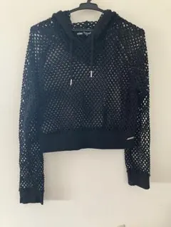 00‘s Vintage メッシュ　パーカー　ブラック　archive Y2Kのサムネイル