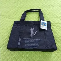 タグ付き　魔女の宅急便　ジジ　刺繍　ミニトート　黒　サブバッグ　黒猫　ネコ