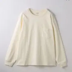 値札　グリーンレーベル　ヘビーウェイトクルーネックカットソー　オフホワイト