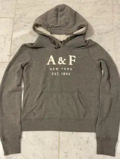 【美品】Abercrombie&Fitch パーカー グレー S裏起毛