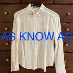 AS KNOW AS えりが可愛い長袖シャツ　フリーサイズのサムネイル